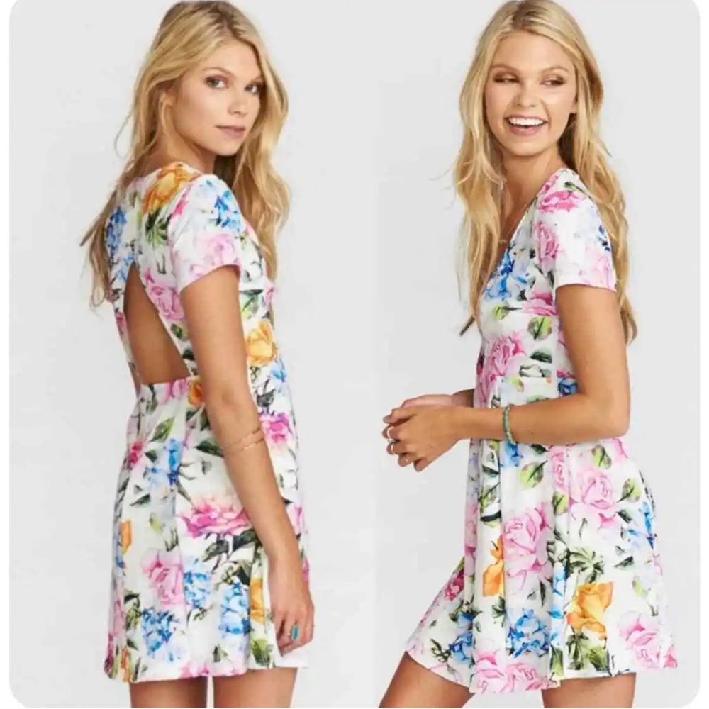 Show Me Your Mumu size Medium white floral Ibiza mini dress